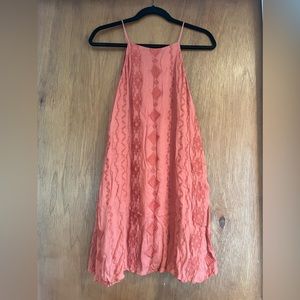 Lush Orange Embroidered Dress